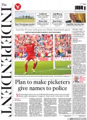 The Independent () Newspaper Front Page for 7 September 2015