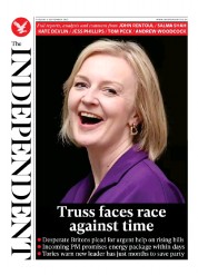 The Independent () Newspaper Front Page for 7 September 2022