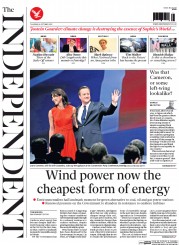 The Independent () Newspaper Front Page for 8 October 2015