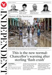 The Independent () Newspaper Front Page for 8 October 2016