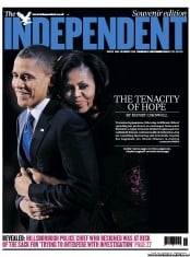 The Independent () Newspaper Front Page for 8 November 2012