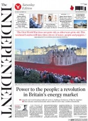 The Independent () Newspaper Front Page for 8 November 2014