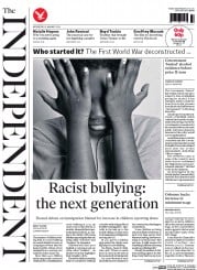 The Independent () Newspaper Front Page for 8 January 2014