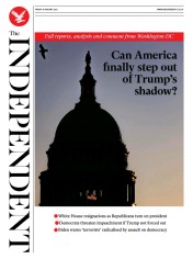 The Independent () Newspaper Front Page for 8 January 2021