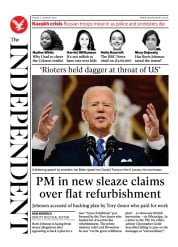 The Independent () Newspaper Front Page for 8 January 2022