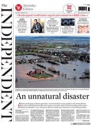 The Independent () Newspaper Front Page for 8 February 2014