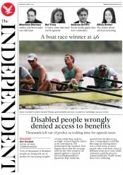 The Independent () Newspaper Front Page for 8 April 2019
