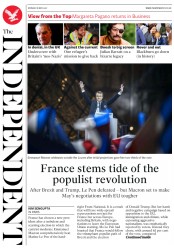 The Independent () Newspaper Front Page for 8 May 2017