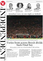 The Independent () Newspaper Front Page for 8 May 2019