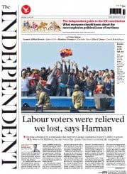 The Independent () Newspaper Front Page for 8 June 2015