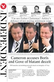 The Independent () Newspaper Front Page for 8 June 2016