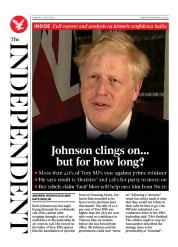 The Independent () Newspaper Front Page for 8 June 2022