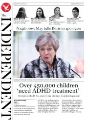 The Independent () Newspaper Front Page for 8 August 2018