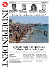 The Independent () Newspaper Front Page for 8 August 2020