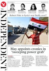 The Independent () Newspaper Front Page for 8 September 2017