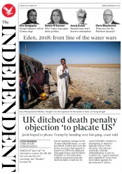 The Independent () Newspaper Front Page for 9 October 2018