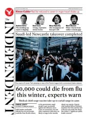The Independent () Newspaper Front Page for 9 October 2021