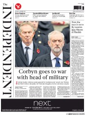 The Independent () Newspaper Front Page for 9 November 2015
