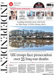The Independent () Newspaper Front Page for 9 January 2016