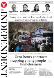 The Independent () Newspaper Front Page for 9 January 2017
