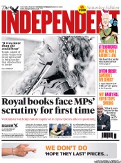 The Independent () Newspaper Front Page for 9 February 2013