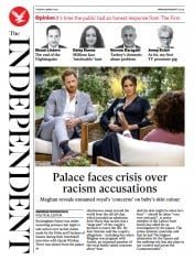 The Independent () Newspaper Front Page for 9 March 2021
