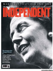 The Independent () Newspaper Front Page for 9 April 2013