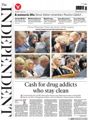 The Independent () Newspaper Front Page for 9 April 2014