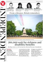The Independent () Newspaper Front Page for 9 May 2020