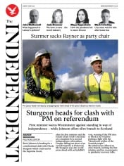 The Independent () Newspaper Front Page for 9 May 2021
