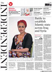 The Independent () Newspaper Front Page for 9 June 2014