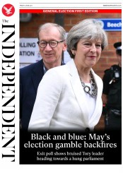 The Independent () Newspaper Front Page for 9 June 2017