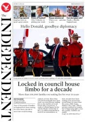 The Independent () Newspaper Front Page for 9 June 2018