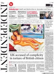 The Independent () Newspaper Front Page for 9 July 2014