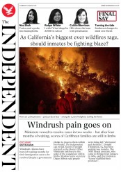 The Independent () Newspaper Front Page for 9 August 2018