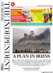 The Independent on Sunday () Newspaper Front Page for 12 October 2014