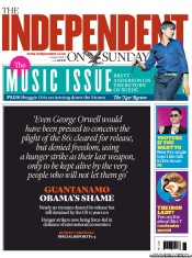 The Independent on Sunday () Newspaper Front Page for 14 April 2013