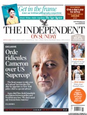 The Independent on Sunday () Newspaper Front Page for 14 August 2011