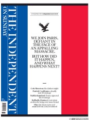 The Independent on Sunday () Newspaper Front Page for 15 November 2015