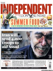 The Independent on Sunday () Newspaper Front Page for 16 June 2013