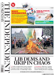 The Independent on Sunday () Newspaper Front Page for 21 June 2015