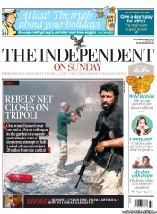 The Independent on Sunday () Newspaper Front Page for 21 August 2011