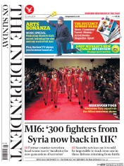 The Independent on Sunday () Newspaper Front Page for 22 June 2014