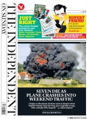 The Independent on Sunday () Newspaper Front Page for 23 August 2015