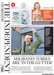 The Independent on Sunday () Newspaper Front Page for 24 November 2013