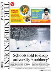 The Independent on Sunday () Newspaper Front Page for 24 January 2016