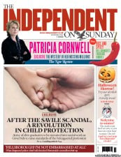 The Independent on Sunday () Newspaper Front Page for 28 October 2012