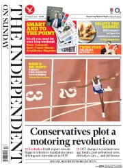 The Independent on Sunday () Newspaper Front Page for 30 August 2015