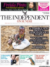 The Independent on Sunday () Newspaper Front Page for 31 July 2011