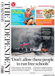 The Independent on Sunday () Newspaper Front Page for 4 May 2014